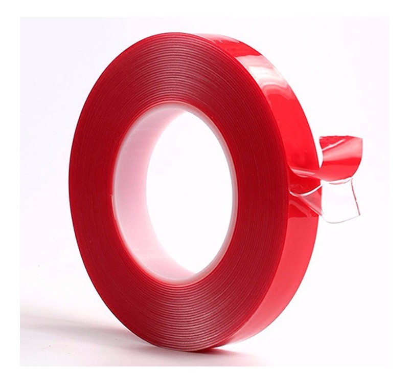 RF‑420 Şeffaf Silikonlu Kırmızı Çift Taraflı Bant