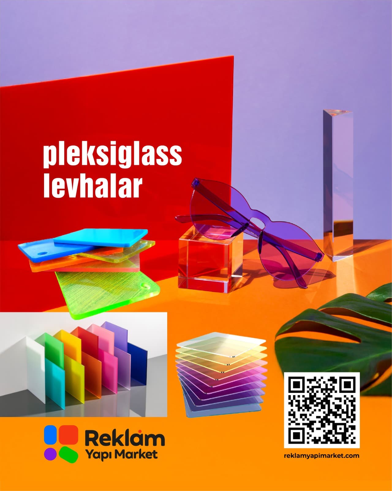 Renkli Pleksiglass Levhalar, Tabela ve Dekorasyon Malzemeleri